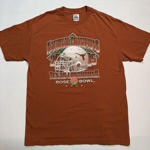 Vintage Texas Longhorns Shirt Mens Large Orange NCAA Football 2006 Rose Bowl
